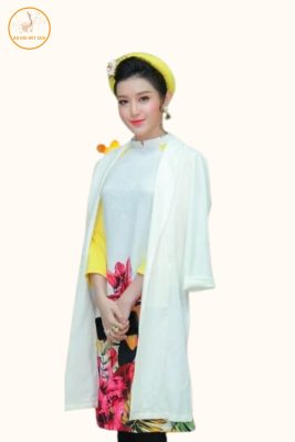 cach phoi ao khoac voi ao dai truyen thong